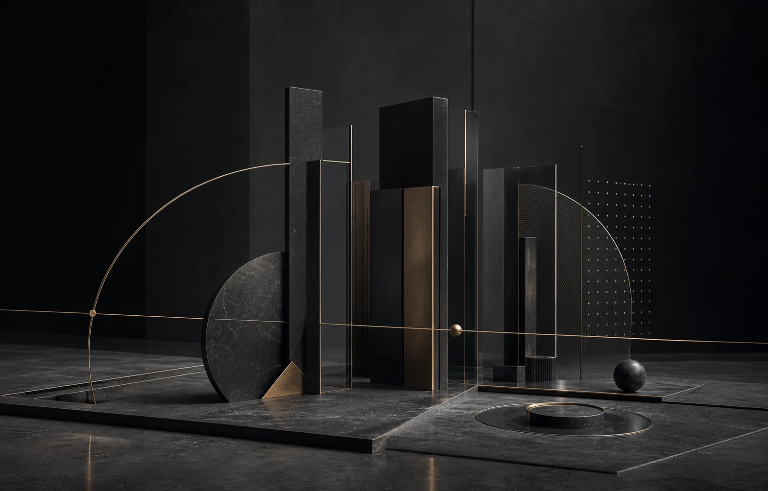 Abstract geometric composition representing Market Systems