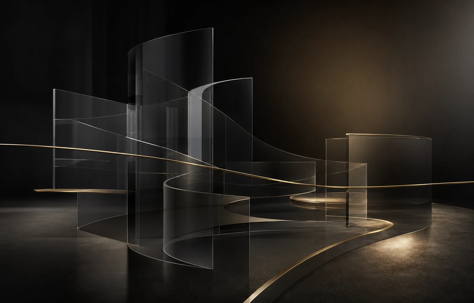 Abstract smoked-glass composition representing Mobile Applications